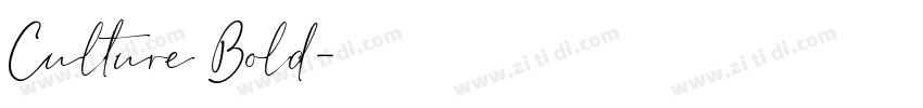 Culture Bold字体转换